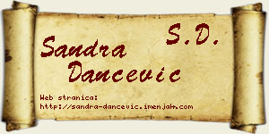Sandra Dančević vizit kartica